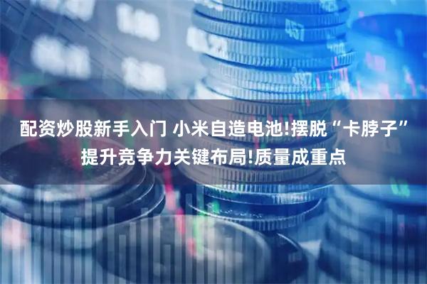 配资炒股新手入门 小米自造电池!摆脱“卡脖子”提升竞争力关键布局!质量成重点
